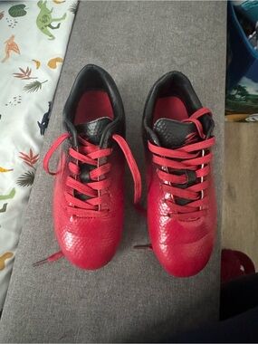 Red Soccer/Cleat Style Athletic Shoes